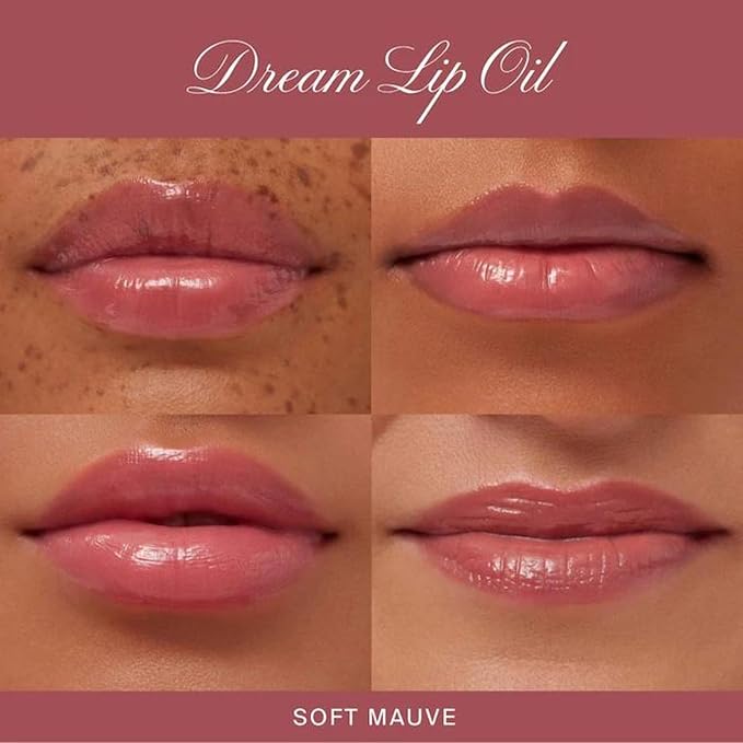 Summer Fridays Dream Lip Oil - Tinted Lip Oil with Moisturizing Sheer Coverage, High-Shine and Deep Hydration - Non-Sticky Formula for Long-Lasting Softness - Soft Mauve (0.15 Oz)