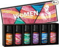 HIQILI Women Fragrance Oil 6x10ml, Essential Oils for Candle Scents Soap Making & Diffuser, Sweet Flowers Scented Oil Set for Aromatherapy Slime Wax Home Car