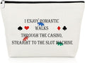 Funny Gambling Gifts Makeup Bag Casino Lover Gift Gambler Presents Lucky Casino Cosmetic Bag Friendship Presents for Best Friend Sister Coworker Gambler Lover Christmas Birthday Travel Cosmetic Pouch