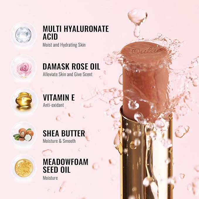 Oulac Color Rich Satin Lipstick - Red Brown Full Coverage Lip Color, Creamy Silky-Smooth, Moisturizing, Satin Matte Finish, Infused With Shea Butter, Vegan & Clean Beauty, 4g, SG14 Blair