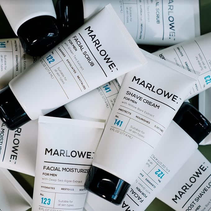 MARLOWE. No. 141 Shave Cream 6 oz, Conditioning Shaving Cream with Shea Butter & Coconut Oil, Smooths & Protects for a Close Shave, Aloe Citron Scent