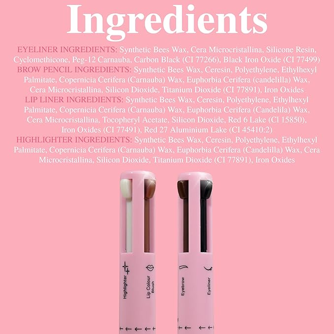 Lash Therapy Australia 4-In-1 | Makeup Pen, Lip Liner, Eyeliner, Brow Pencil & Highlighter | Compact, Travel Friendly Makeup Pen for Lips, Eyes, Brows & Face