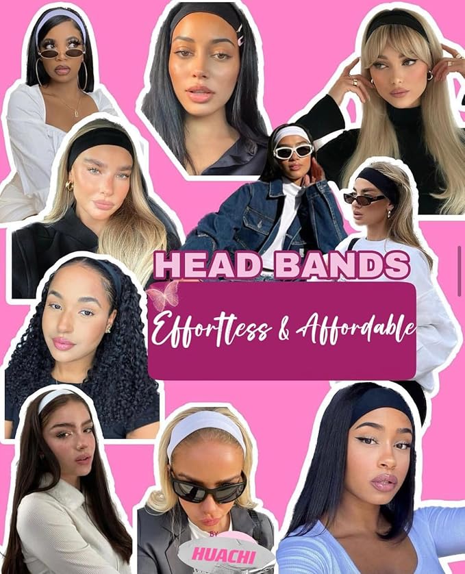 Headbands for Women Non Slip 16 Pack Trendy Women Headbands Cheetah Print, Elastic Hair Bands Soft Cloth Fabric Fashion Hair Accessories