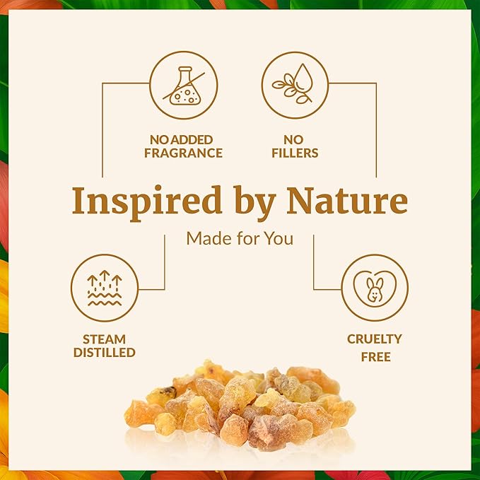 SVA Frankincense Essential Oil – 4 Fl Oz – 100% Natural Boswellia Serrata Oil - for Diffuser, Hair Care, Face, Skin Care, Aromatherapy, Scalp and Body Massage, Soap and Candle Making – with Dropper