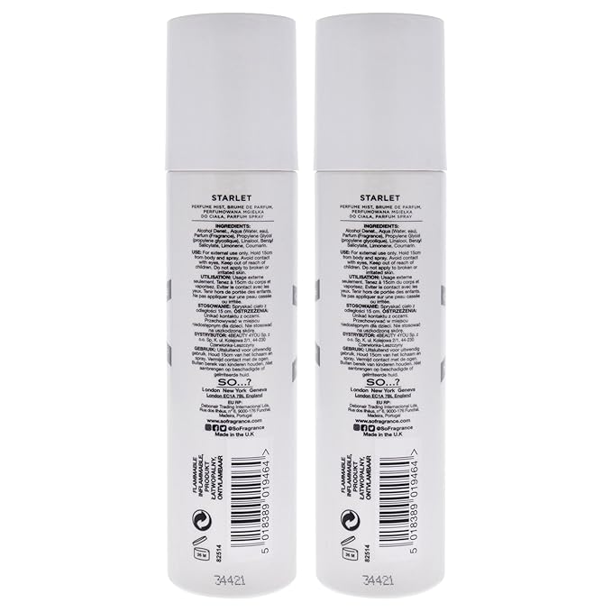 So...? Starlet Perfume Mist for Women - 4.7 oz Mist - Pack of 2