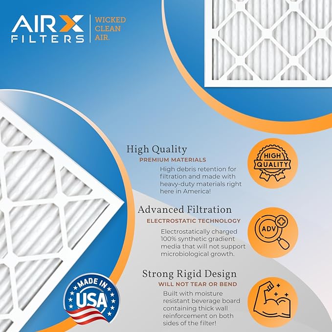 AIRX FILTERS WICKED CLEAN AIR. 18x24x4 Air Filter MERV 11 Electrostatic Pleated - Image 2