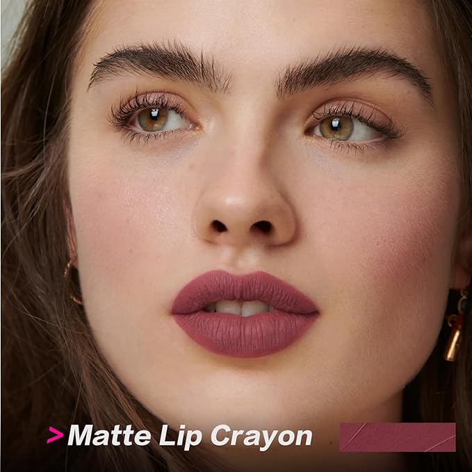 FOCALLURE Ultra Chic Lipstick,Rich Vitamin E Lip Crayon,Lightweight Color without Drying or Fading,Long Lasting Waterproof Lips Makeup,DEL RIO