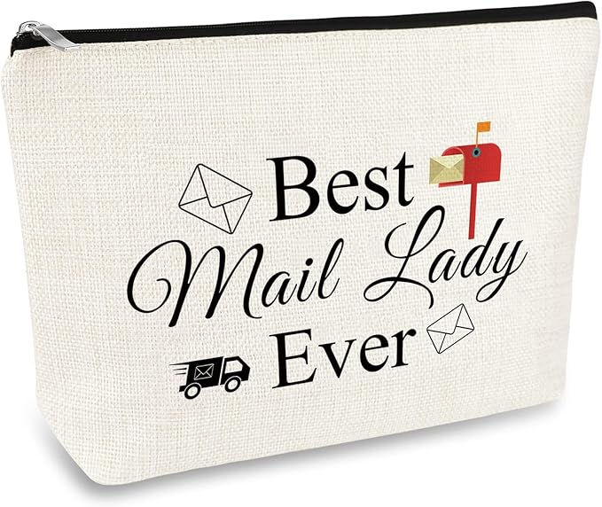 Mail Carrier Gifts Makeup Bag for Women Postal Worker Thank You Appreciation Gifts Cosmetic Bag Pouch Birthday Christmas Gift for Mail Carrier Lady Retirement Gift