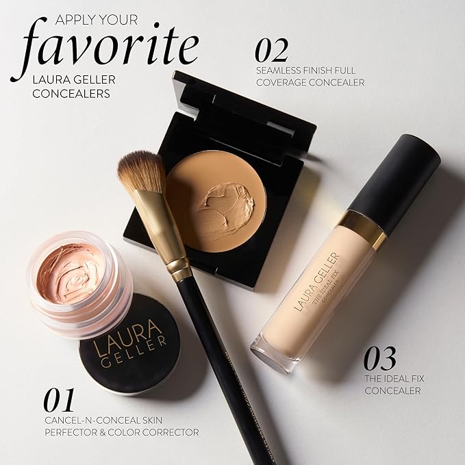 LAURA GELLER NEW YORK Angled Precision Concealer Brush - Professional Makeup Brush