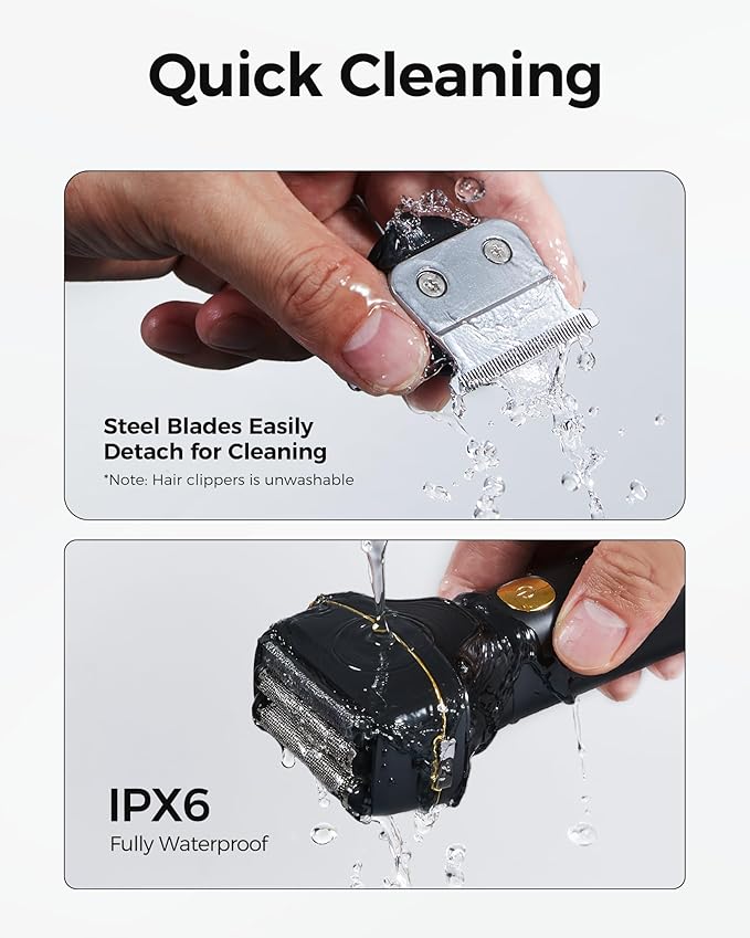 GLAKER Hair Clippers for Men Professional, Cordless Clippers for Hair Cutting, Mens Bear Trimmer, Electric Razor Barber Clippers Hair Trimmer, Gifts for Men