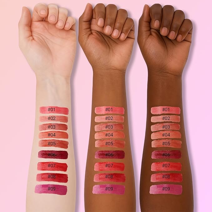 Erinde Lips Staining Lip Oil, Glossy Lip Stain, Long-Lasting Lightweight Lip Staining Oil, Moisturizing Plumping Hydrating Glossy Lip Tint, Vegan & Cruelty-Free, 04