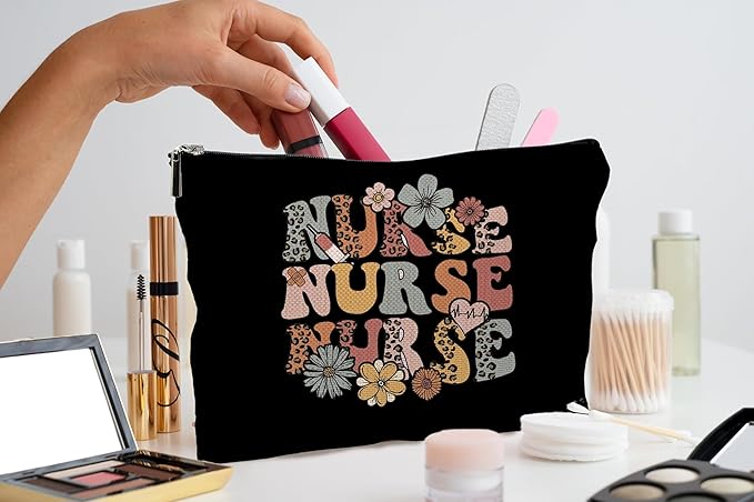 Nurse Makeup Bags - Cosmetic Bags With Zipper for Women & Student Nurses