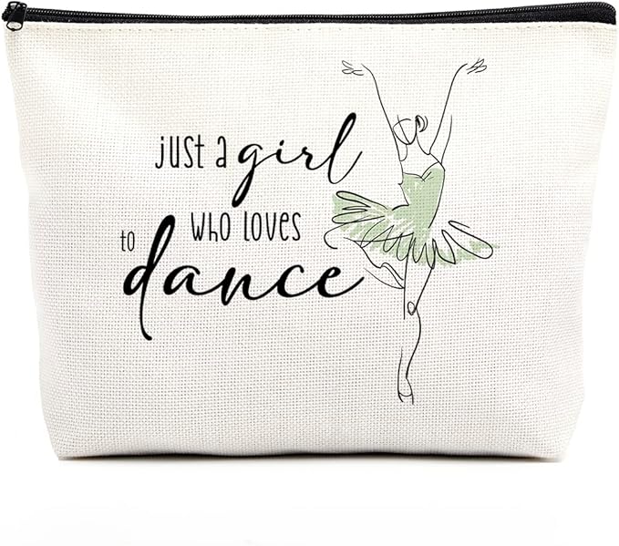 Elegant Dance Bag for Ballerinas - Ballet Inspired Makeup Bag, Perfect for Dancers, Teachers, or Gift for Dance Lovers