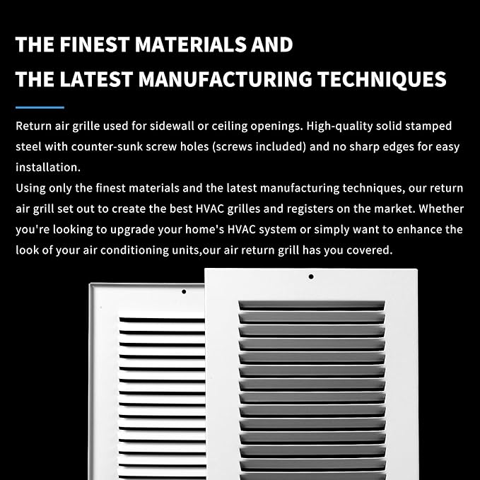 14x20 Return Air Grille, Air Return Vent Cover, Flat Vent Cover, Rejillas De - Image 5