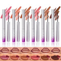 LANGMANNI 6Pcs Peel Off Lip Liner Set,Lip Stain Peel Off,Long-Lasting Waterproof & Smudge-Proof Matte Lip Liners With Ergonomic Handle & Precision Brush,Makeup Gift for Girls (6 Colors Set)