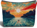 Hopeful Sunshine Makeup Bag - Sunshine Cosmetic Bag for Women, Summer Sunshine Lover Gift, Inspirational Women's Zippered Bag