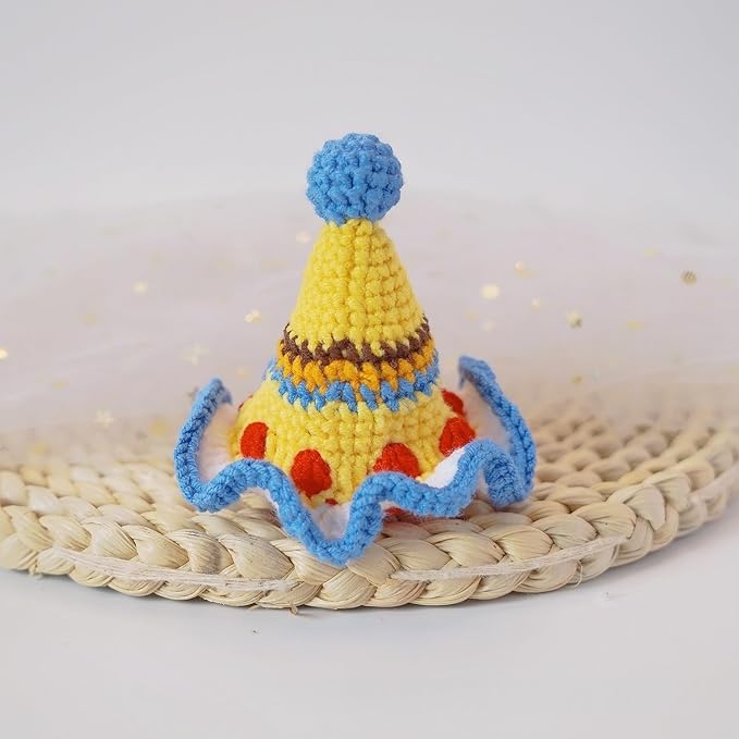 Crochet Knitting Hair Clip for Girls/Daughter, Gift for Her Birthday, Finished Handmade Wool Knitted Lovely Hat