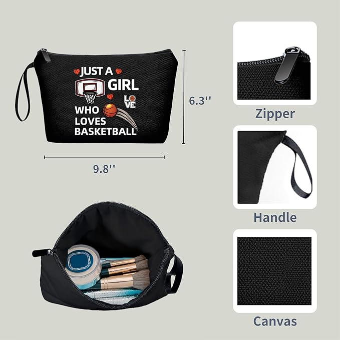 Basketball Accessories,Basketball Purse for Girls,Basketball Coach Gifts,Teenage Girl Stuff,Makeup Bags for Women,Woman Gifts for Birthday,Gifts for Teen Girls,Basketball Gifts
