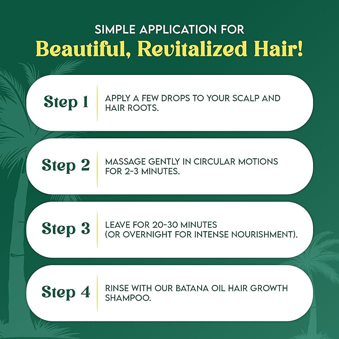 Batana Oil for Hair & Scalp – 2 fl oz / 60ml – Deep Hydration & Frizz Control – Pure & Natural Moisturizing – Lightweight, Nourishing Oil for All Hair Types – For Men & Women