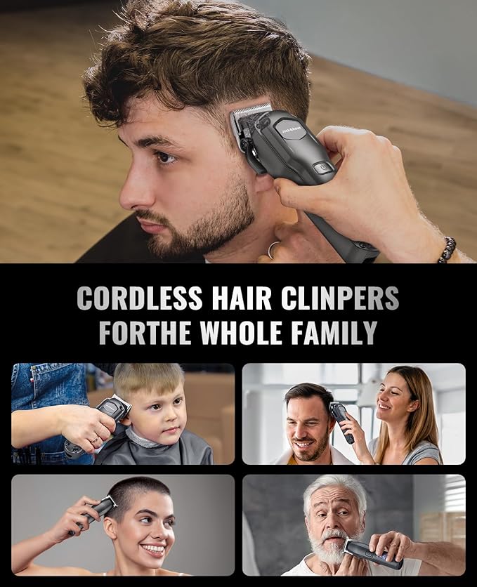 Jack & Rose Clippers and Trimmers Set, Cordless Hair Clippers for Men, Barber Clippers Set