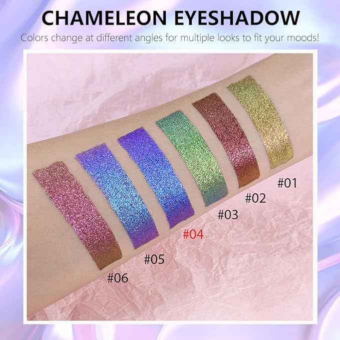 evpct Royal Blue Duochrome Chameleon Liquid Eyeshadow, Multichrome Metallic Glitter Liquid Eye Shadow Makeup for Women, Waterproof Multi Color Shifting High Pigment Holographic Iridescent Eyeshadow