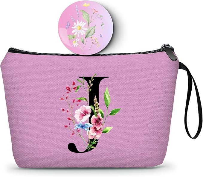 Birthday Inspirational Bridesmaid Proposal Team Small Gifts for Women Mom Aunt Teacher Sister Coworkers Makeup Cosmetic Bag Travel with Mirror Mothers Day Christmas Graduation J