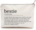 Bestie Makeup Case Best Friend Cosmetic Bag for Her for Sister Birthday Toiletry Bag Gift Motivation Quotes Sister Gift Bestie College Roommate Gfit (Bestie)