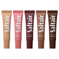 Saltair Hydrating Lip Oil Balm, Clear and Tinted Lip Gloss, Essentials Shades 5-Pack. Moisturizing Vegan Conditioning for Dry Cracked Lips with Glossy High-Shine Finish. Coconut Vanilla Flavor