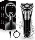 Sejoy Electric Shavers for Men, Mens Electric Razors Cordless, Rechargeable Razor with Pop-up Trimmer, Portable Travel Shavers Waterproof IPX7, 3D Floating Head, USB Charging