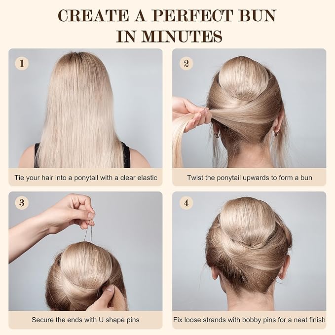 Bobby Pins Set Gray – Bobby Pins, Snap Clips & U Shape Pin, Complete Hair Kit for Women & Girls, for Buns, Updos, Parties & Weddings