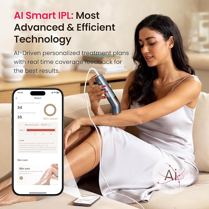 TRIPLE-Pulse IPL Laser Hair Removal, 12cm² Sapphire 37°F Ice-Cooling Contact, Hair Removal Device for Women and Men, Permanent Hair Removal at Home for Legs, Face, Bikini, Armpits, Trinity iGlow 10