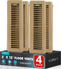 VOISEN Floor Register 2x12, 4 Pack Floor Vent Covers, Steel Adjustable Air by VOISEN