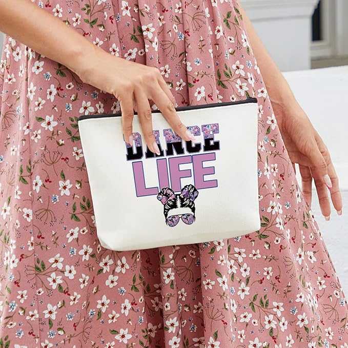 fkovcdy Dance Bag - Makeup Bag for Dancer, Teacher, Student & Teen Girls - Recital & Dance Life Gifts
