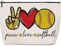 Softball Gifts Makeup Bag Softball Party Favors Inspirational Gifts for Women Softball Coach Sport Team Lovers Mom Her Female Cosmetic Bag Zipper Pouch Game Day Christmas Birthday Gift Ideas