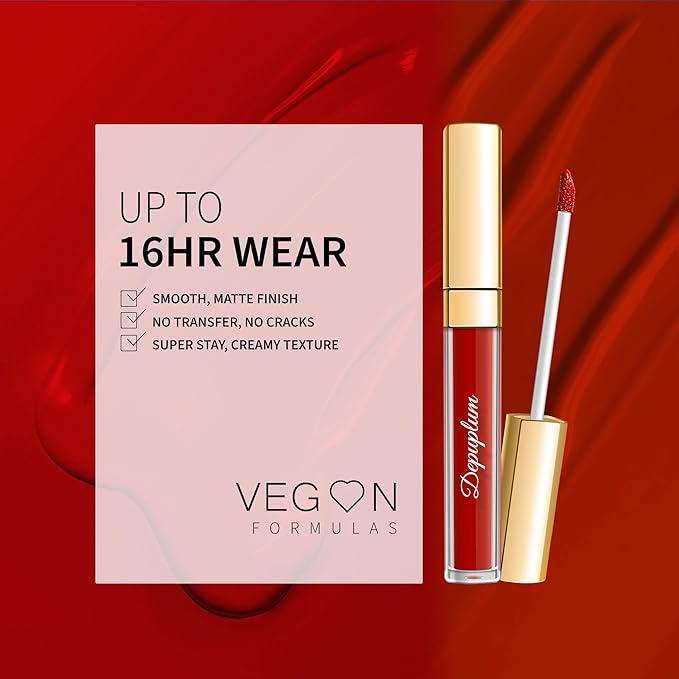 Dark Red Lipstick Matte for Women Superstay Long Lasting Lipstick Smudgeproof Dark Liquid Lipsticks Cruelty Free Lip Makeup (DM18 Oxblood Red)