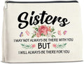 Sisters Gifts Makeup Bag, Gifts for Bestie Best Friend Sister Christmas Birthday, Sisters Cosmetic Bag Zipper Makeup Pouch