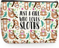Cute Sloth Print Makeup Bag Sloth Gifts Cosmetic Bags Sloths Accessories Decor Stuff for Animal Sloths Lovers Women Girls Sister Best Friend Mom Breeder Funny Skincare Bag for Christmas Birthday