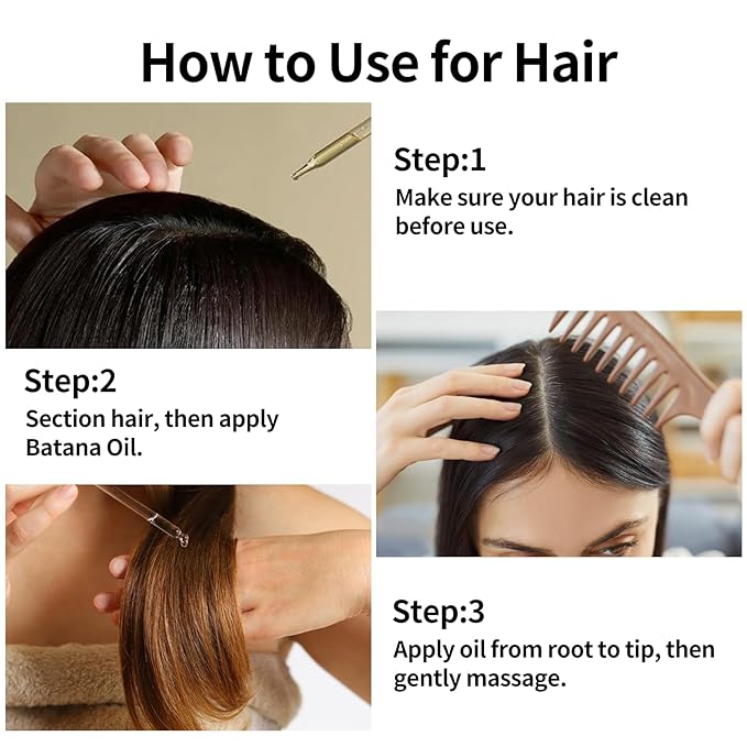 Batana Oil for Hair Growth – 100% Pure Raw Organic Hair Oil from Nature –Deep Repair Hair Treatment for Men and Women to Prevent Hair Loss & Enhance Thickness (4.2oz)