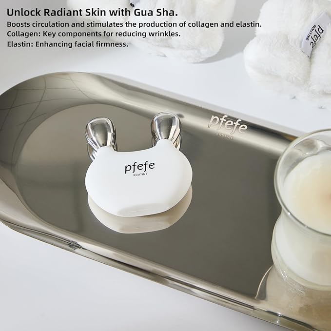 Stainless Steel Bunny Gua Sha & Face Roller, Cryo Rabbit Massager for Esthetician Supplies, Facial Roller for Puffiness, Wrinkles, Dark Circles