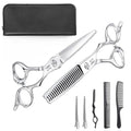 JASON 6" Hair Scissors Set - Hair Shears with Ultimate Sharp Sword Blade, Professional Haircut Scissor Hair Trimming Shear for Barber, Hairdresser, Stylist, Japanese 440C Stainless Steel Gift