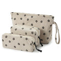 Small Cosmetic Bag set for Women Corduroy Makeup Bag with Interior Pocketes Cute Corduroy Makeup Pouches Women Small Toiletry Bag