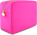 DANCOUR Nylon Makeup Bags for Women Large Preppy Travel Toiletry Pouch Cosmetic Bag Makeup Organizer