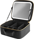 iHome Travel Makeup Bag with LED Mirror, Makeup Organizer with Lighted Mirror, Ideal Travel Essentials for Women (iCVS20)