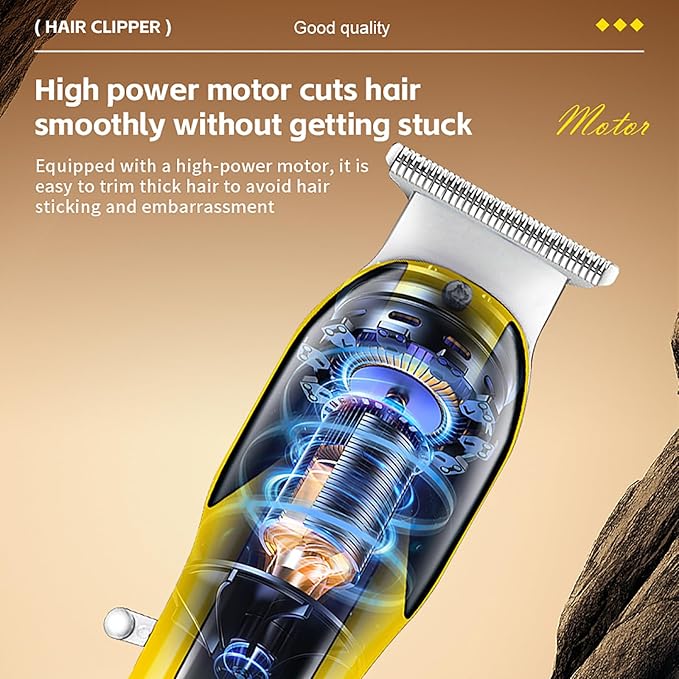 Hair Clippers for Men, Cordless Clipper and Trimmer Set, Clippers for Hair Cutting Kit with LCD Display, Long Battery Life, R-Shaped Rounded Corner Design,Powerful Motor, Gifts for Men