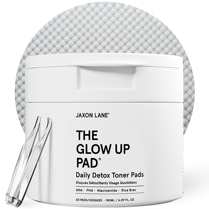 Rice Toner Pads Korean Skin Care Daily Exfoliating Pads for Face: THE GLOW UP Centella AHA PHA Niacinamide Brightening Toner for Mens Skincare, Facial Cleansing, Acne Pores, Dark Spots & Skin Radiance