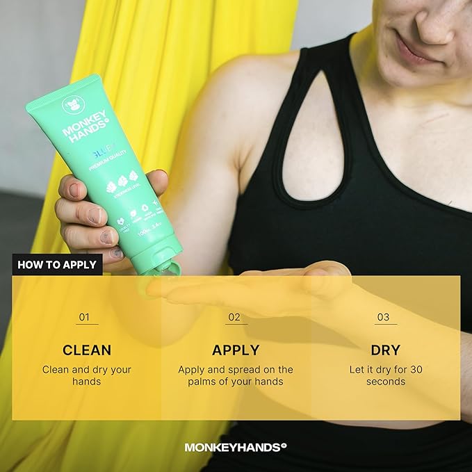 MONKEY HANDS MonkeyHands Gel Grip Pole Dance, Calisthenics, Rings, Parkour, Gymnastics, Padel, Tennis and More - High Performance - Skin Friendly, Vegan, Without Parabens and Petrolatum - 100ml.