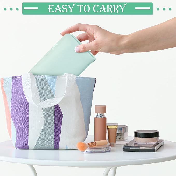 Sanwuta 9 Pcs Makeup Bags Bulk PU Double Zippers Cosmetic Bag Makeup Toiletry Christmas Small Pouch Portable Travel Organizers Case for Women Bridesmaid Party End of The Year(Mint Green)