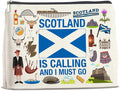 Scotland Travel Gifts Makeup Bag Scotland Gifts for Women Friends Traveler Cosmetic Bag Scotland Is Calling Zipper Makeup Pouch