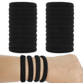 Hair Ties for Women, Black Elastic Hair Bands, 2 Inch Seamless No-Damage Hair Elastics (Black-60pcs)