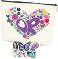 Azteoiz Rodrigo Sour OR Makeup Bag Gift Sour Album Cosmetic Bag 5pcs Stickers Musical Lyrics Fans Gift Makeup Zipper Pouch Bag For Women Girls Music Singer Song Gift